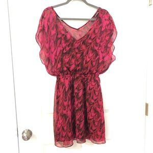 Pink watercolor Express dress EUC